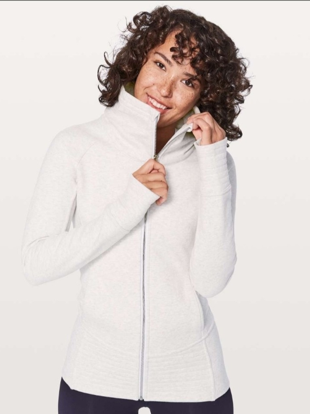 Lululemon Radiant Jacket II Heathered White size 8
